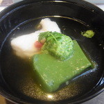 宇豆基野 - あいなめとよもぎ豆腐のすまし汁