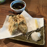 下津井港 - 牡蠣の天ぷら