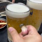 空 - 生ビール中（600円）
      かんぱい！