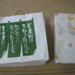 青木屋 - 菓子折りの包みと紙袋