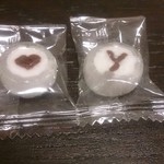アメヤエイタロウ - 試供品で頂いたメッセージ飴。Thank youとI love youの2種類あるそうです。