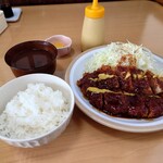 松屋 - みそかつライス(小)＋赤出汁