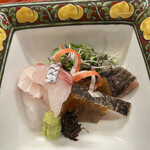 Akasaka Kikunoi - 昼懐石１５７３０円。明石天然鯛、さごし焼霜。板ポン酢でいただく、さごし焼霜も大好物です（╹◡╹）（╹◡╹）。また、今回の鯛はいつも以上に美味しく感じました♩
