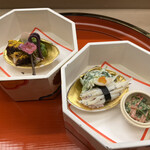 赤坂 菊乃井 - 昼懐石１５７３０円。八寸。こちらの木の芽和えが、私の春始まりのお料理になりました。デパ地下でも売って欲しい。。（笑）