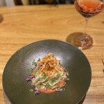 luogo - 桜海老とフルーツトマトの冷製パスタ