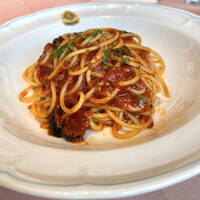 La Terrazza SABATINI - ②Primo　オリーブ、アンチョビ、
                    　ケッパートマトソースのスパゲティ（or Pizza）
