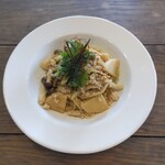 CAFE HUSET - パスタ(鶏そぼろと筍和風ソース)※麺少なめ