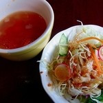 Adatara Kou Gensora No Niwa - ランチセットのサラダとスープ