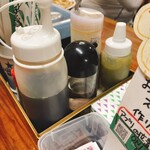 鴨猟理　まりも本店 - お酢、ラー油、柚子胡椒で味変可能