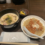 EIKOKU SHORYU - 3種チーズのトリュフ豚骨濃厚カルボナーラつけ麺（ランチ特価税込1,089円）
