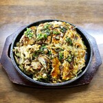 勝お好み焼店 - 肉玉そば