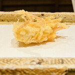 日本橋 蕎ノ字 - ☆車海老の頭
      ◎一つ目は塩で頂く。