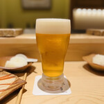 日本橋 蕎ノ字 - ◎生ビール大で乾杯！