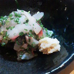 Shouchuu To Teshigoto Ryourino Mise Masaya - 130702新潟　焼酎と手しごと料理の店まさや　鰺たたき