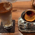 モトマチ喫茶 - カフェオレ、プリン