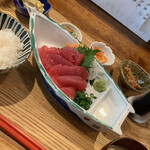 Kichijouji Mogame Shokudou - もち鮪の刺身定食１６００円