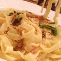 トラットリアセレーナ - 平たい麺、タリアテッレ、桜海老と　菜の花