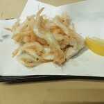 Fried white shrimp