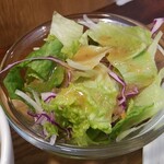 キッチン ブルー グローブ - サラダのアップ