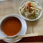 ALI INDIAN RESTAURANT - スープとサラダ