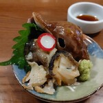 囲炉裏家 須竈 - ツブのお刺身 680円