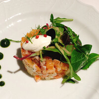 ブラッスリー ポール・ボキューズ 大丸東京 - サーモンのサラダ仕立てディル風味シトロンクリーム