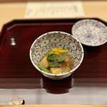 まる富 - さわらとたけのことこごみの煎り出汁