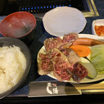 焼肉 星陽 - ハラミ定食＝1000円 税込