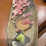 Yakitori Torishin - とりたたき　食べ途中