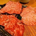 Wagyuu Yakiniku Ushiwaka Maru - タレ3種盛り合わせ