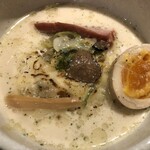 鴨出汁中華蕎麦 麺屋yoshiki - 塩つけ蕎麦＋浅利リゾット