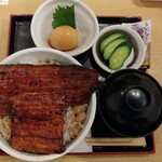 地酒とうなぎのまんまる - まんまる丼＋煮玉子