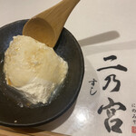 すし 二乃宮 - ランチの自家製豆腐