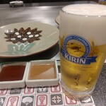 紅花別館 - 生ビールはキリン