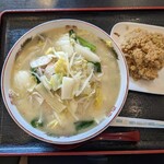 Yoshiman Hanten - ラーメンセット_タンメン(2023.03)