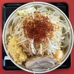 ラーメン もっけだの - 2023.3.1～期間限定『青唐味噌まぜそばニンニク野菜マシマシ』