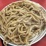 ラーメン もっけだの - 2023.3.1～期間限定『青唐味噌まぜそばニンニク野菜マシマシ』の天地返し