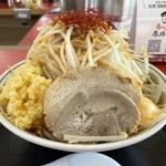 ラーメン もっけだの - 2023.3.1～期間限定『青唐味噌まぜそばニンニク野菜マシマシ』