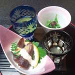 筑波山　江戸屋 - 夕食、先配膳のひとつ