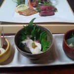 Tsukubasan Edoya - 夕食、先配膳のひとつ