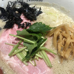 寿製麺 よしかわ - 牡蠣そばのアップ