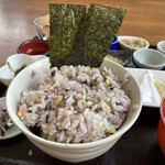 名前のない店 - おかわりご飯　海苔付き