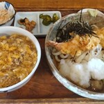 ときわ - ミニカツ丼（あんかけ）、海老おろしうどん