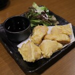 Kyuushuumeibutsu Tometeba - 熟成胸肉の天ぷら。タレむっちゃ甘目