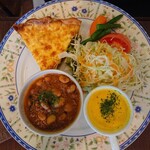 ABC食堂 - 本日のランチ・キドニービーンズキッシュとチリコンカン（2023,３）