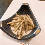 Masuya - 先付のうなぎ骨煎餅　ポリポリとして良いお茶うけに