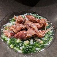 ひがしやま 司 - 酢飯のあおさ粥、蛍烏賊載せ
