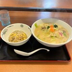 日高屋 - 日高ちゃんぽん+半ちゃーはんセット