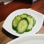 キッチン ブルー グローブ - お新香のアップ