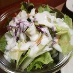 キッチン ブルー グローブ - サラダのアップ